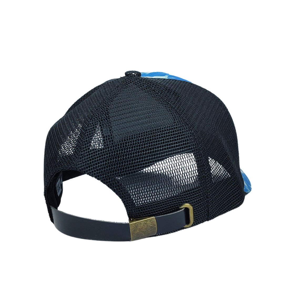 NY Blue Pattern Half Net Cap