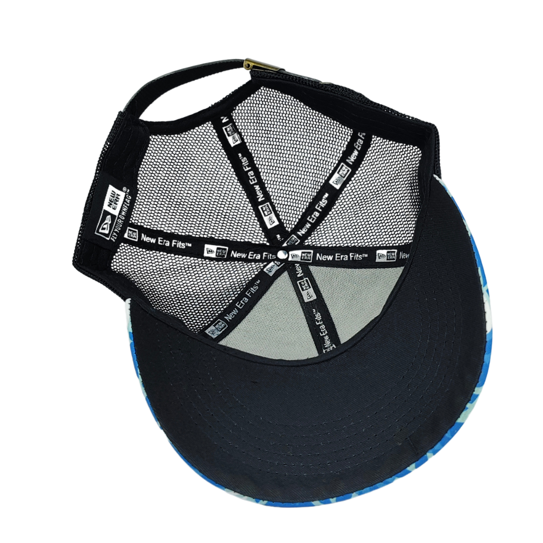 NY Blue Pattern Half Net Cap