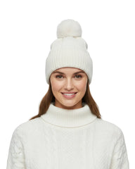 Classic Cable Knit Pom-Pom Beanie