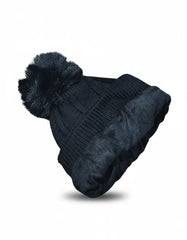 Classic Cable Knit Pom-Pom Beanie