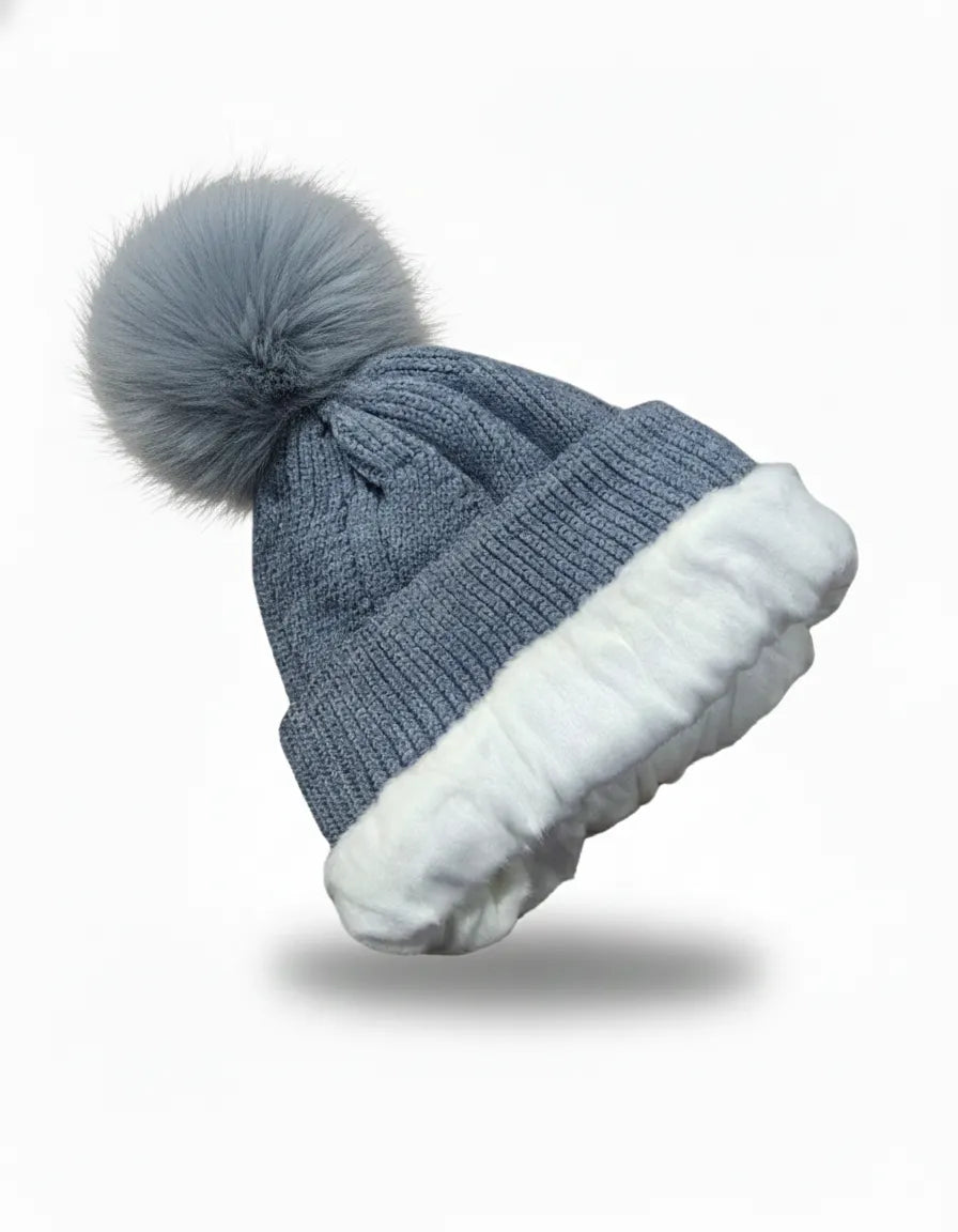 Classic Cable Knit Pom-Pom Beanie