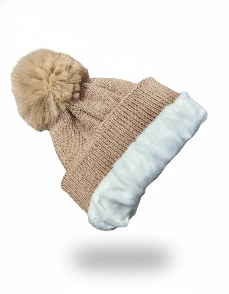 Classic Cable Knit Pom-Pom Beanie