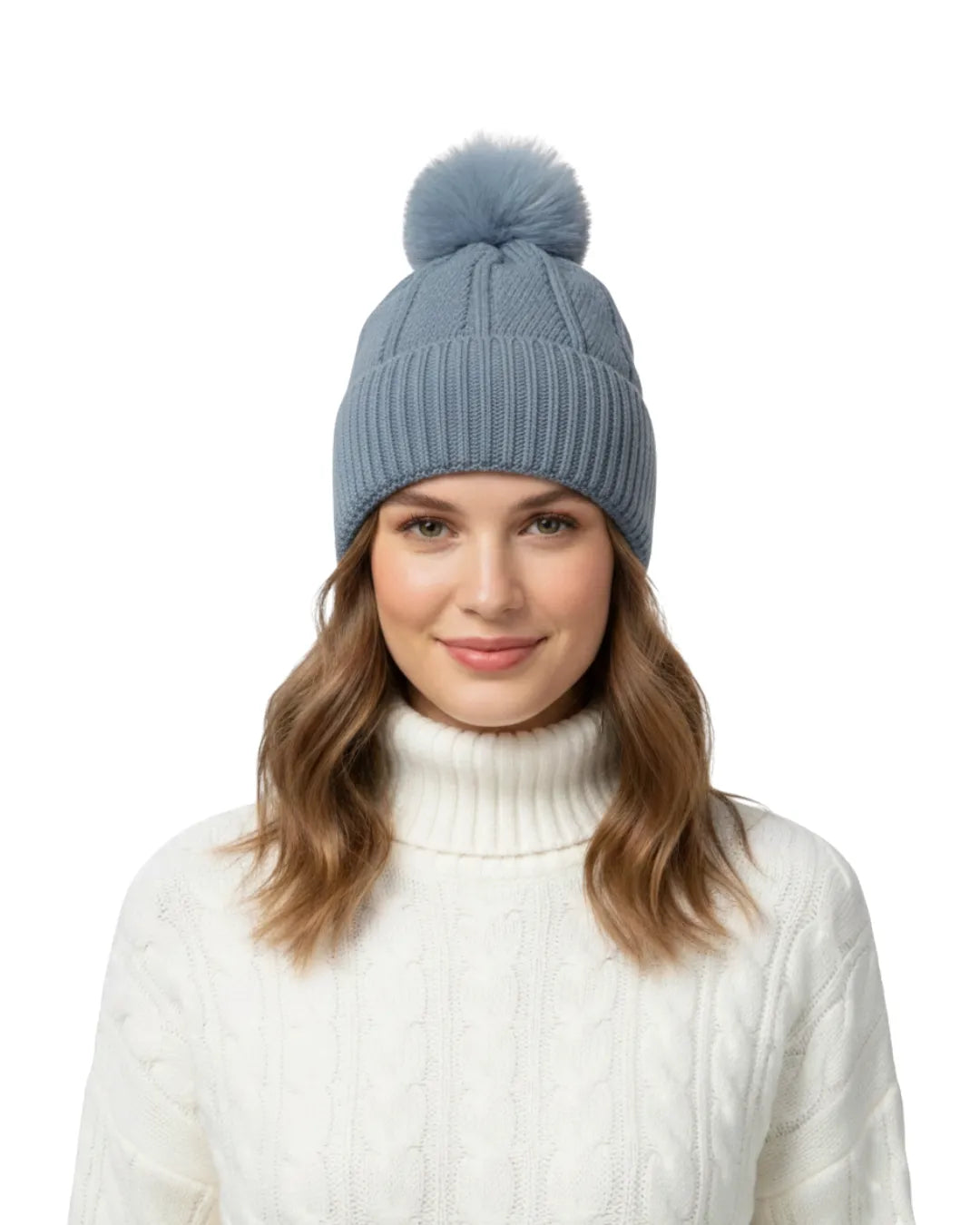 Classic Cable Knit Pom-Pom Beanie