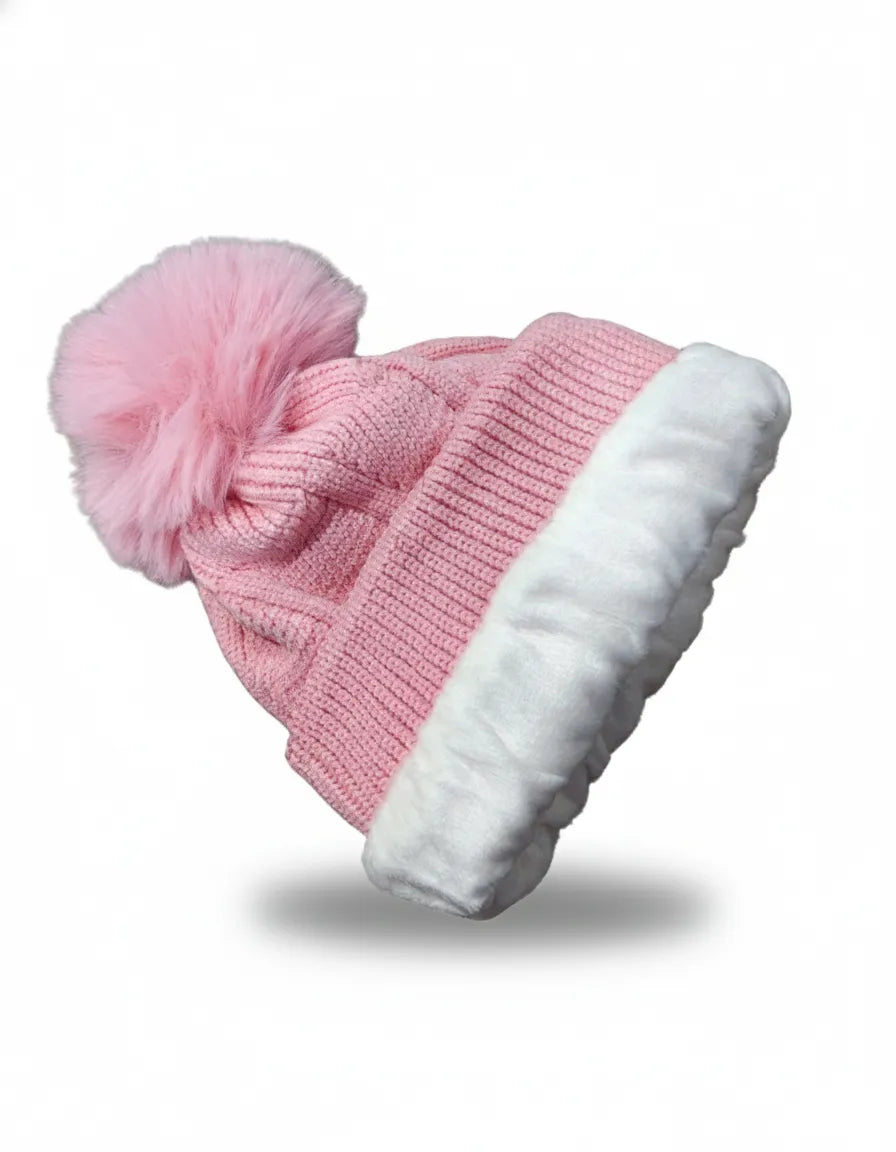 Classic Cable Knit Pom-Pom Beanie
