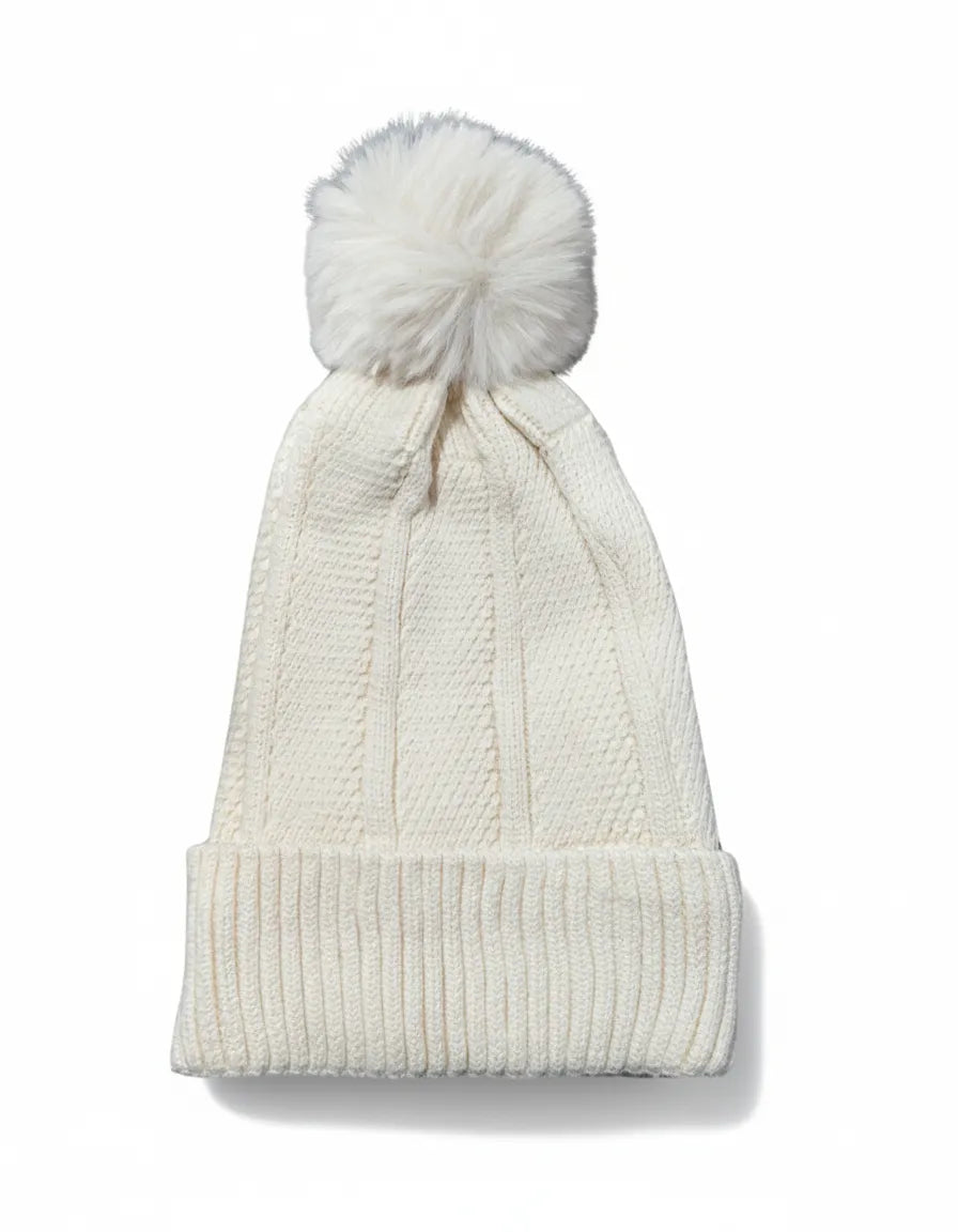 Classic Cable Knit Pom-Pom Beanie