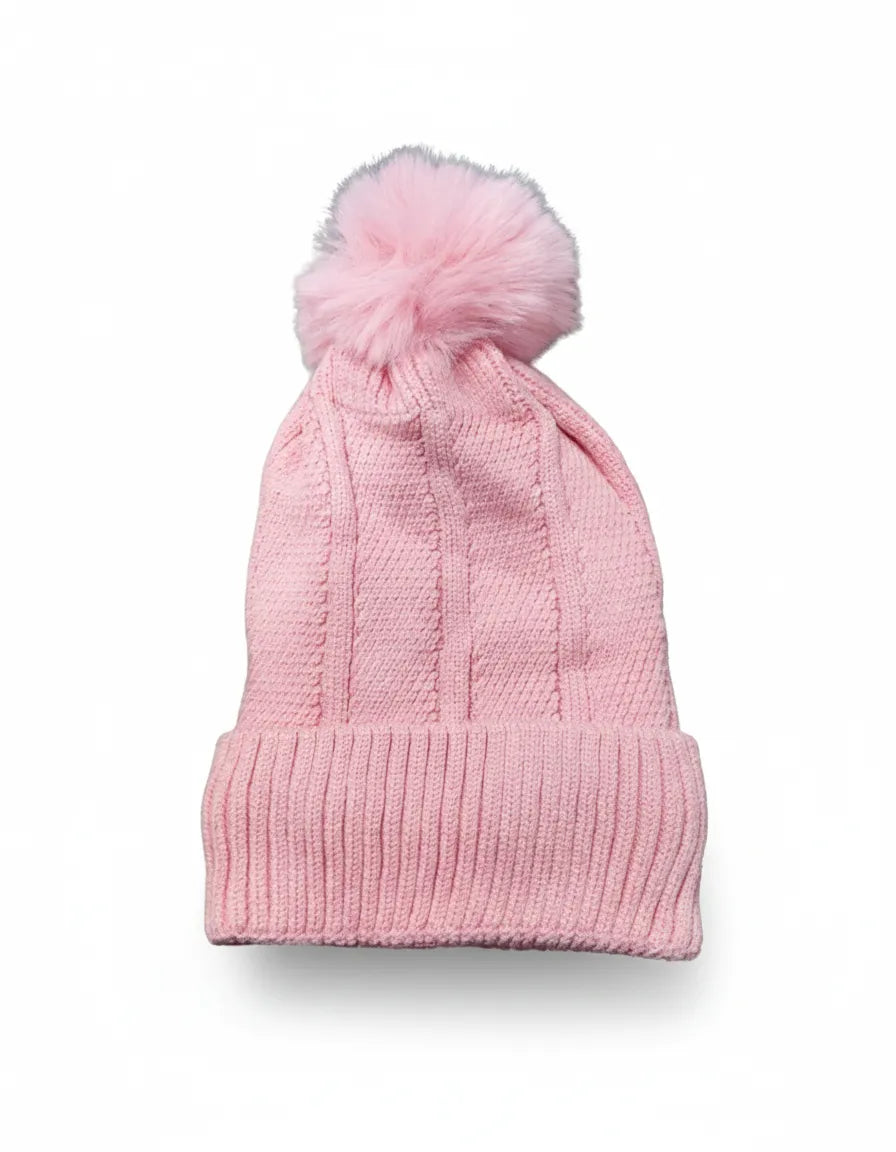 Classic Cable Knit Pom-Pom Beanie
