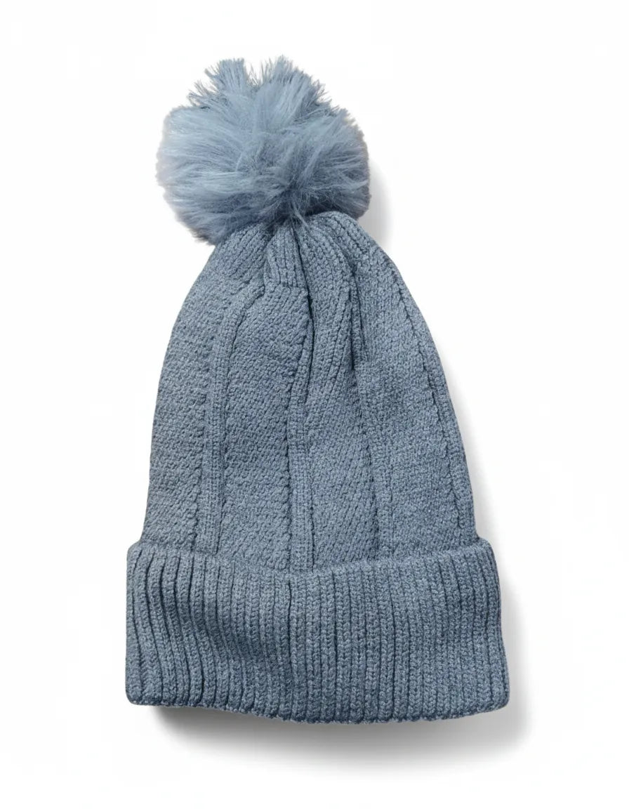 Classic Cable Knit Pom-Pom Beanie